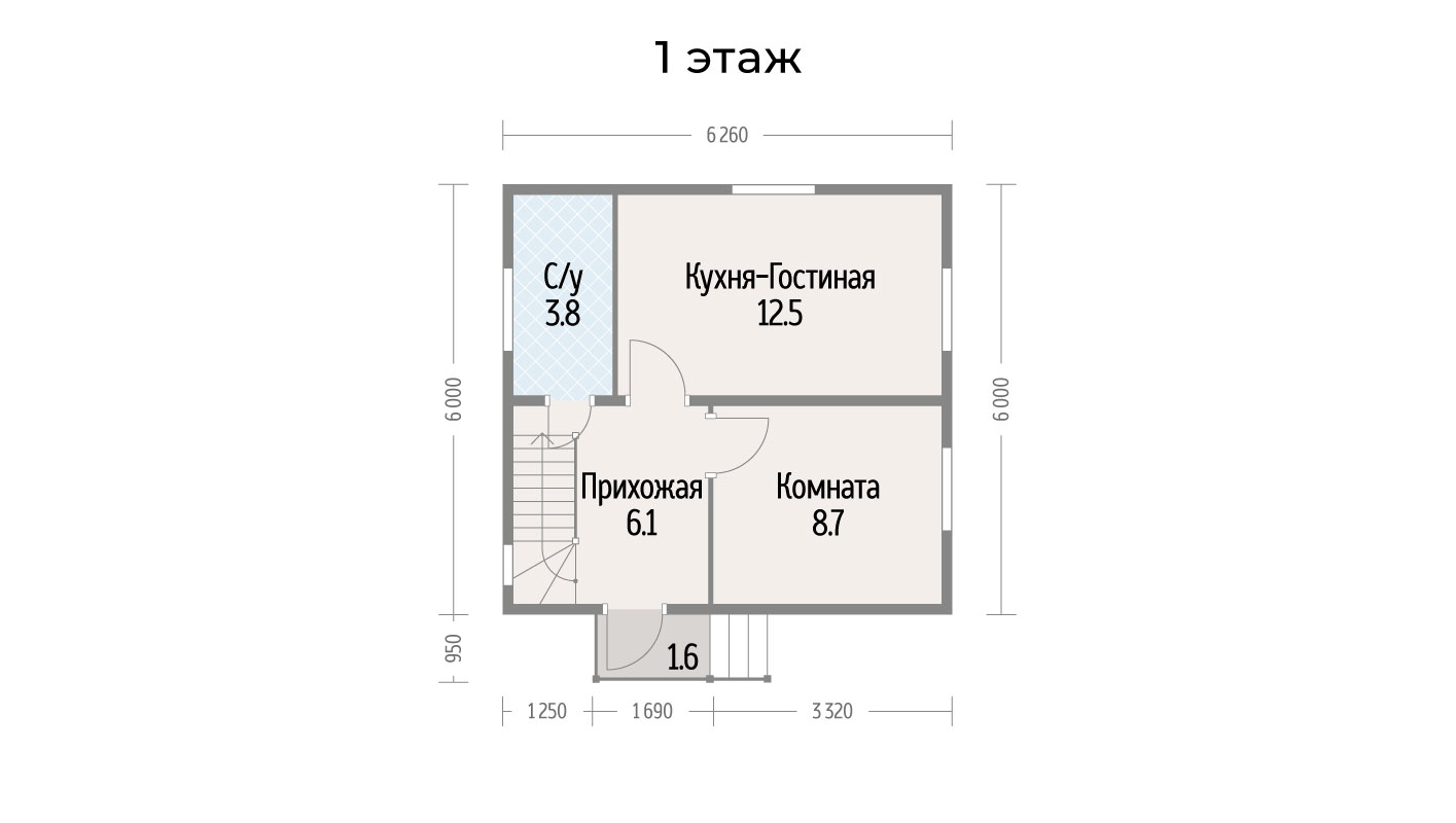 1 этаж — без мебели